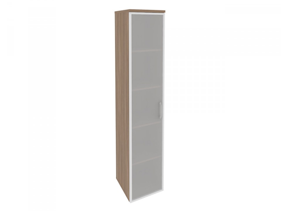 Офисная мебель для персонала ONIX O.SU-1.10R(L/R) Шкаф высокий узкий (1 высокий фасад стекло в раме)