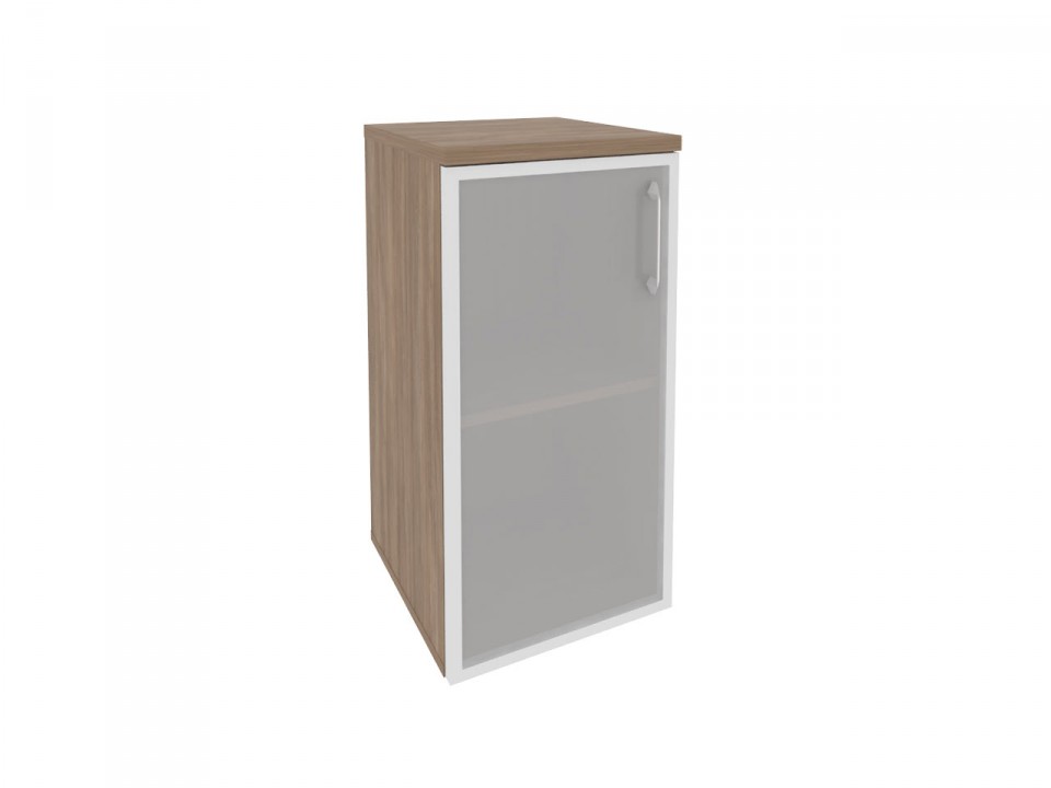 Офисная мебель для персонала ONIX O.SU-3.2R(L/R) Шкаф низкий узкий (1 низкий фасад стекло в раме)