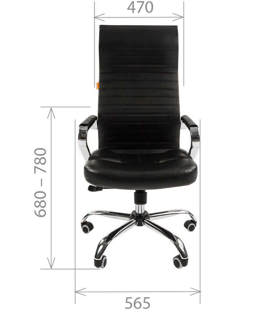 Чёрное кресло руководителя CHAIRMAN 700 ЭКО - вид 4